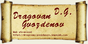 Dragovan Gvozdenov vizit kartica
